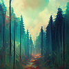 Forest digital wall art posters
