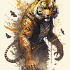 Humanoid Monster Tiger Transform Wall Art Poster (8)