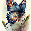 Watercolor Beautiful Butterfly Wall Art Poster