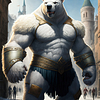 Giant Fury Polar Bear Fantasy Wall Poster