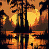 Louisiana Swamp Wall Art Poster (1)