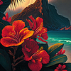 Hawaiian Landscape Beautiful Posters