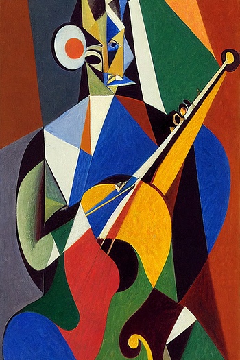 abstract cubism picasso style band
