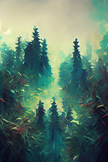 Forest digital wall art posters