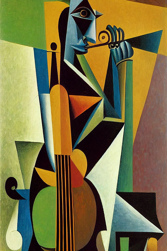 abstract cubism picasso style band