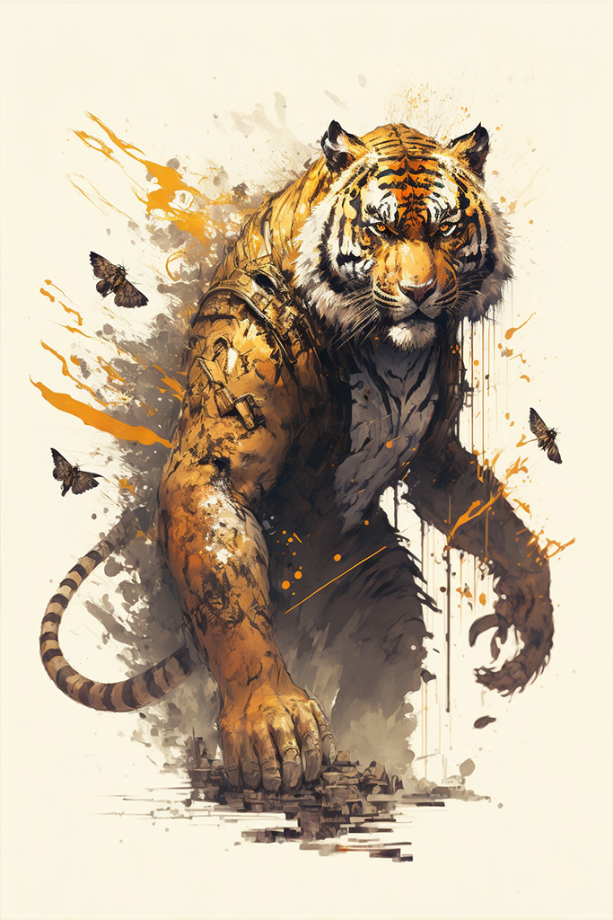 Humanoid Monster Tiger Transform Wall Art Poster (8)