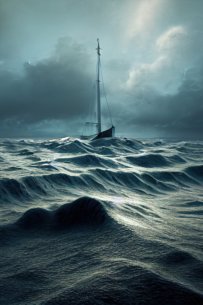 Stormy Ocean Wall Poster (4)